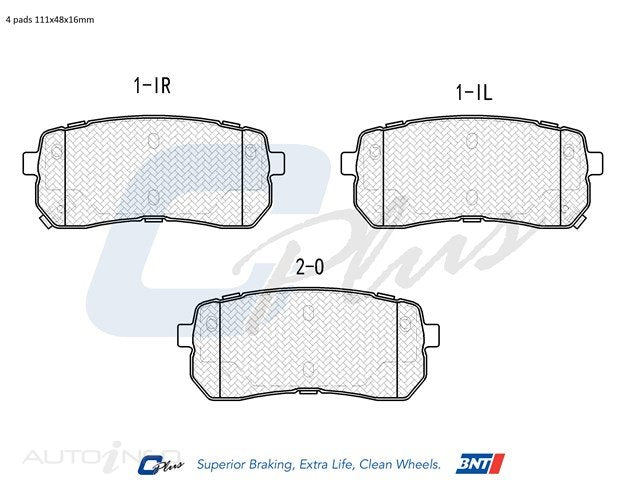 C-Plus Brake Pads Rear Kia Carn 05-On08 - DB1957CP