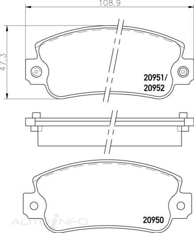 C-Plus Brake Pads Front Fiat Lac Sea - MDB1218