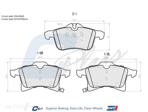 C-Plus Brake Pads Front Holden Astra Com 02-On - DB1808CP