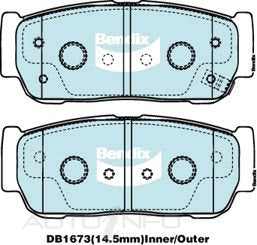 Bendix Brake Pads Rear Kia Ssang 04-On - DB1673GCT