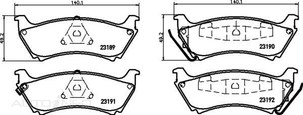 C-Plus Brake Pads Rear Mercedes-Benz ML Class W1 - MDB1937