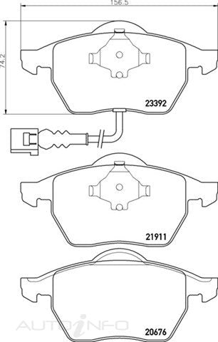 C-Plus Brake Pads Front Audi VW Skoda Sea - MDB2041