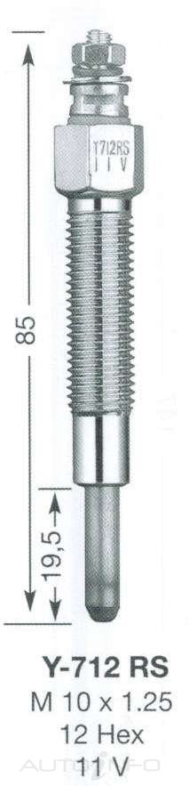 NGK Met Glow Plug 6140 - Y-712RS