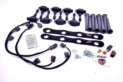 Platinum Racing Products Toyota 1UZ Coil Kit Black / Bracket, Stalks, Loom — fits Toyota Celsior