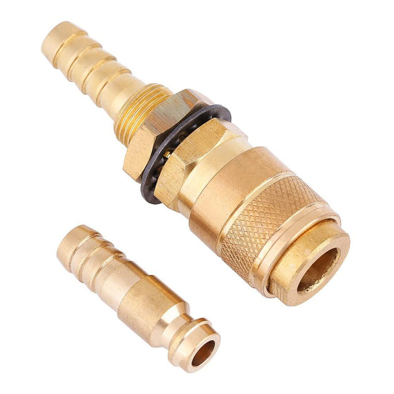 Female Quick Gas Connection with 6mm Barb to suit Kemppi Unimig — image 1