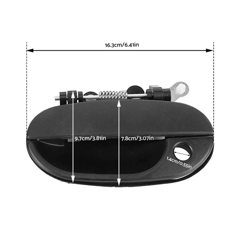 Front Left Outer Door Handle Bolt Type to suit Hyundai Excel X3 — image 1