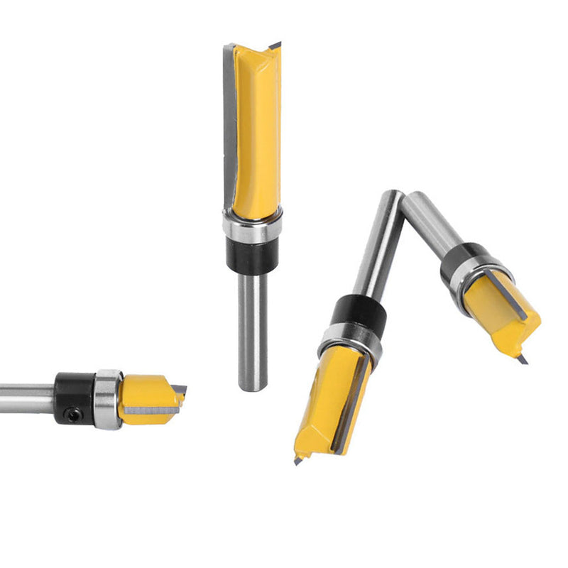 Flush Trim Router Bit Set 1/4 Inch Shank 4PCS Milling Cutter Kit — image 1