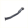 Black metal 1hz 3 inch engine pipe with flanged ends and textured center for denco turbo conversion toyota landcruiser