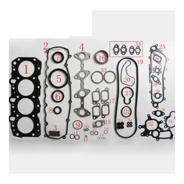 1KZ 1KZTE 1KZ-TE TOYOTA L CRUISER HILUX 4RUNNER Enging Kits Set Engine Gasket 04111-67020 51010600 Kren Bits