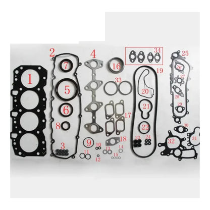 1KZ 1KZTE 1KZ-TE TOYOTA L CRUISER HILUX 4RUNNER Enging Kits Set Engine Gasket 04111-67020 51010600 Kren Bits