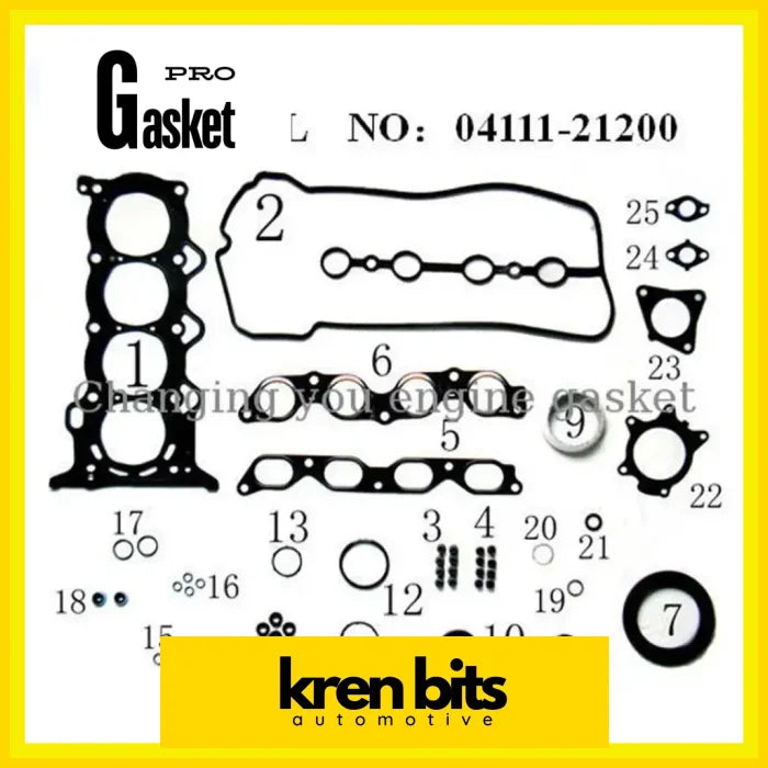 1Nzfxe 1Nz-Fxe For Toyota Prius 16V 1.5L Metal Full Set Overhaul Package Engine Parts Gasket