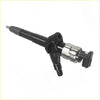 Black and silver diesel fuel injector with metallic threaded tip and black plastic connectors for nissan navara d22 2.5l