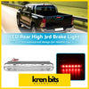 Led rear high 3rd brake light with sleek black housing clear lens and multiple red leds for toyota hilux vigo