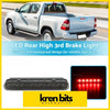 Black led rear high third brake light with red bulbs shown from back side durable waterproof fit toyota hilux vigo sr5