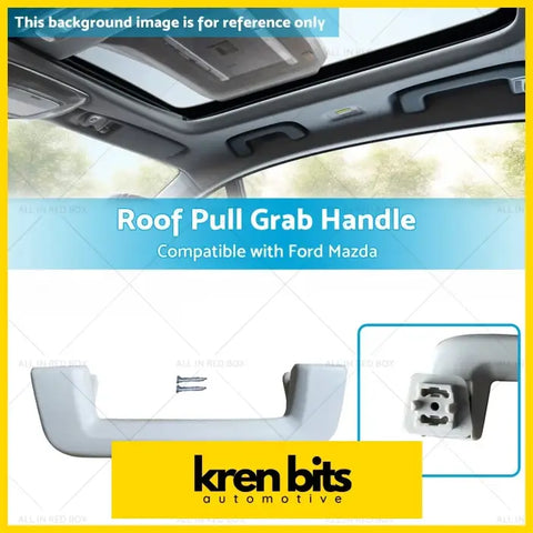 Gray plastic roof pull grab handle for ford ranger t6 t7 and mazda bt50 shown from the back side