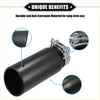 Black matte exhaust tip with chrome clamp 2.8 inch inlet 8.5 inch length for Toyota Tacoma tailpipe