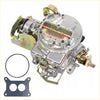Silver 2 barrel carburetor with brass and copper accents for ford 400 302 351 cu jeep engine 2150 vintage style