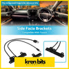 Black plastic 2 din fascia side brackets with usb and aux ports for toyota by kren bits automotive