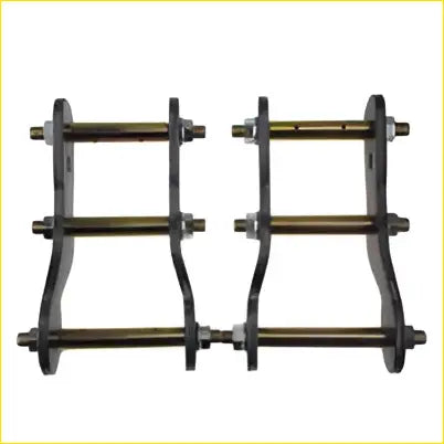Black metal leaf springs with gold axles and 2 inch lift rear greasable shackles for mitsubishi triton l200 ml mn 2006 2015