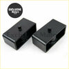 Black rectangular metal rear suspension lift blocks with central cylindrical protrusion for ford ranger t6 2012-2022