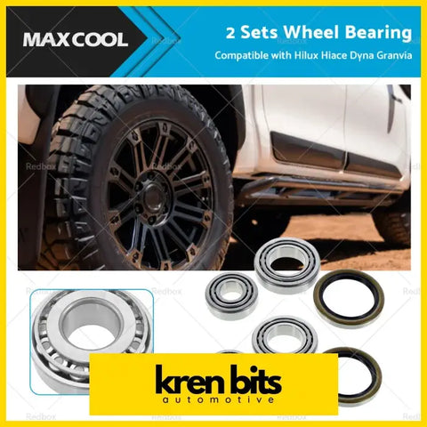 Black and silver wheel bearing sets made of steel for front wheels suitable for toyota hilux hiace dyna and granvia models