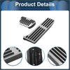 Silver metal car pedal covers with black rubber grips for automatic foot accelerator fit toyota harrier