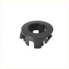Black plastic rearview camera mounting ring with four flanged tabs for secure attachment on toyota previa tarago