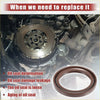 Brown rubber oil pump crankshaft seal with metal ring for toyota avensis 1997-2003 shown from back side
