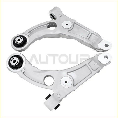 Silver metal control arm kit front lower with black rubber bushings for jeep cherokee lh and rh side
