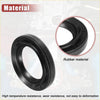 Black rubber engine crankshaft oil seal ring for toyota land cruiser 1981-1990 shown from front side