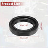 Black rubber engine crankshaft oil seal with smooth circular design and precise markings for toyota land cruiser