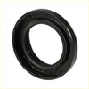 Black rubber engine crankshaft oil seal ring with metallic spring for toyota rav4 1998-2003 shown from front
