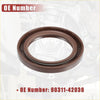 Brown rubber engine crankshaft seal with metal spring inside for toyota avalon 2005-2018 use