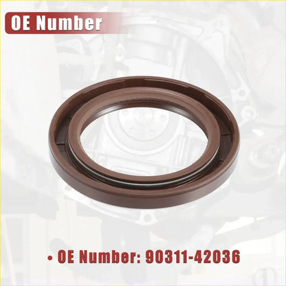 2 x Engine Crankshaft Seals for Toyota Avalon (2005-2018) Rubber