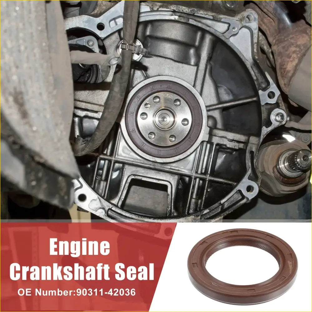 2 x Engine Crankshaft Seals for Toyota Avalon (2005-2018) Rubber