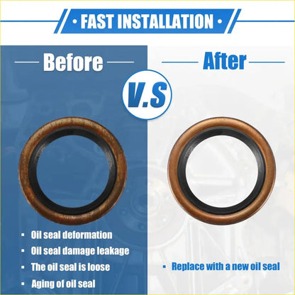 2 x Engine Rear Crankshaft Oil Seals for Toyota 4Runner (1984-2002)