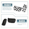 Brushed aluminum alloy foot pedal brake gas pads with black non-slip studs for Toyota Alphard 2011-2014