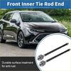 Black and silver front inner tie rod end links for toyota matrix 2003-2008 with anti-rust durable surface treatment