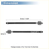 Black and silver front inner tie rod end links with threaded shafts and spherical joints for 2003-2008 Toyota Matrix