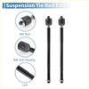 Black front inner tie rod end links with ball stud and threaded link for toyota matrix 2009-2014