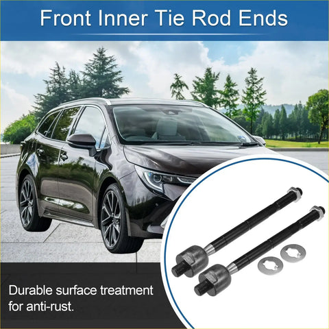 Black front inner tie rod end links with durable anti-rust surface for toyota rav4 2006-2018 use