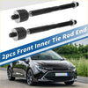 Black and silver front inner tie rod end links for Toyota Sienna 2004 to 2010 automotive steering parts