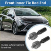 Black and silver front inner tie rod end links with anti-rust surface for toyota tacoma 1995-2004