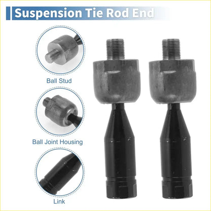2 x Front Inner Tie Rod End Links for Toyota Tacoma (1995-2004) - Steering