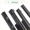 Black plastic pen holders with gray clip accents shown with 2 x front left and right weatherstrip window seals for toyota fj