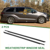 Black rubber weatherstrip window seals for front left and right Toyota Sienna vehicle windows