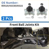Silver metal front lower ball joints with black rubber boots 2 piece kit for Toyota 4Runner 1989-1996 automotive repair