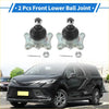 Two black and silver front lower ball joints with hardware for toyota 4runner 1989-1996 showing front side