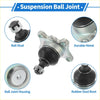 Silver and black front lower ball joints for toyota 4runner 1989-1996 with metal housing rubber dust boot and ball stud
