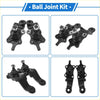 Black front lower ball joint kit with metallic threaded studs and mounting brackets for toyota 4runner 1996-2002